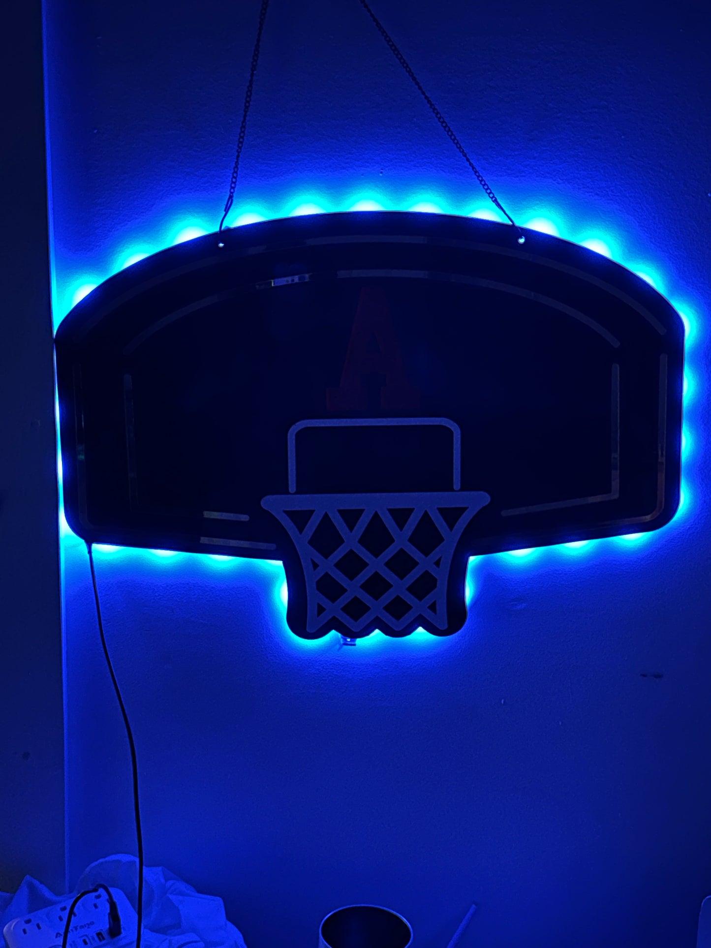 Backlit Neon Basketball Sign